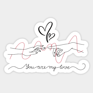 Invisible red thread destiny Theory Sticker